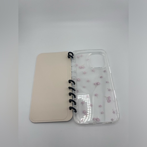 iPhone 16 Pro Max Case/Floral Notebook Style with Spiral Spine,Cute & Functional - Picture 7 of 8